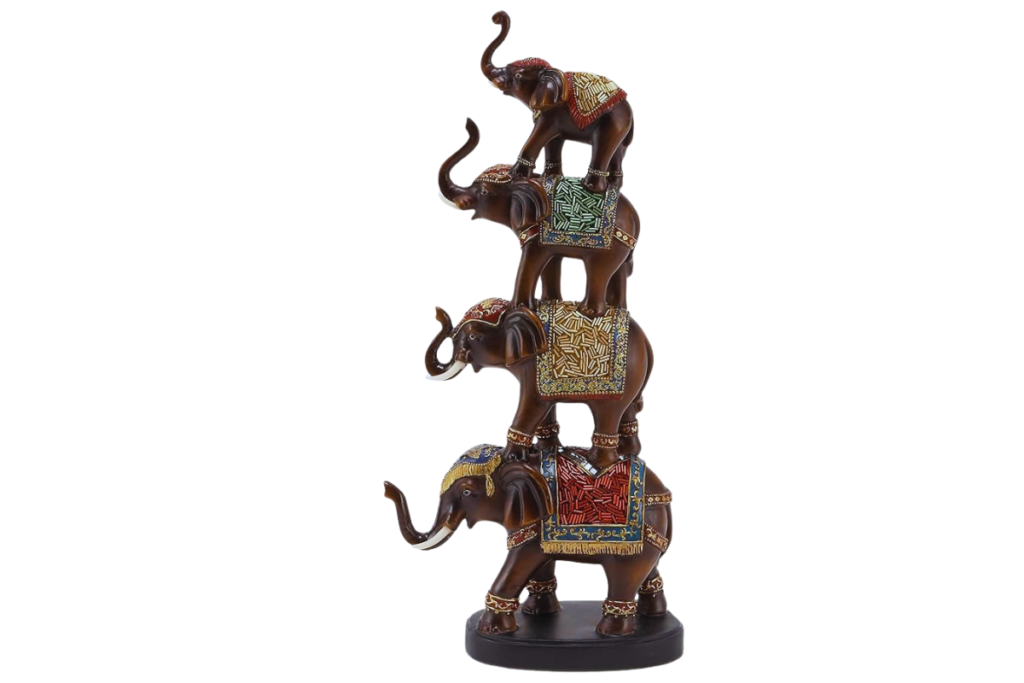 Elephant Decorative Sculpture - 14 year anniversary gift traditional and modern