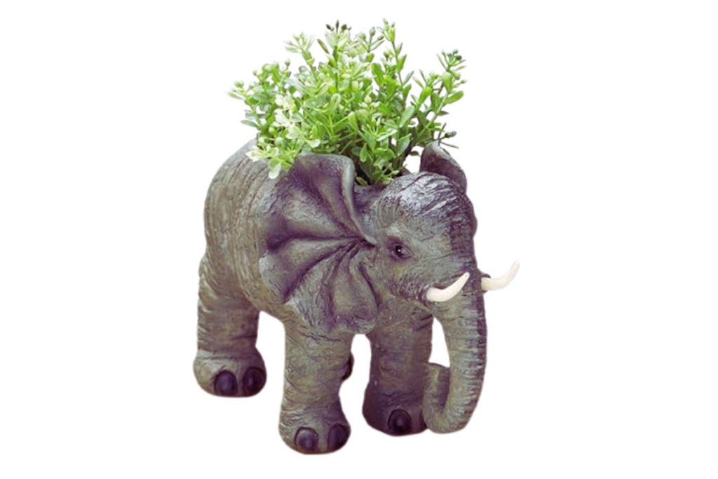 Elephant Garden Planter - 14 year anniversary gift traditional and modern