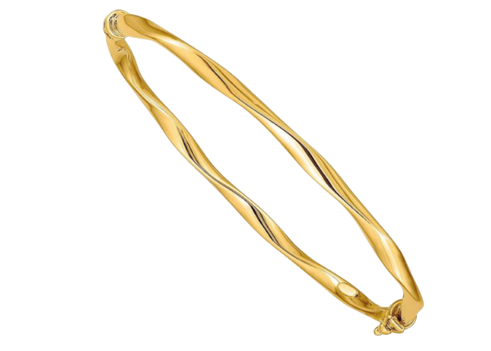 Gold Twisted Bangle