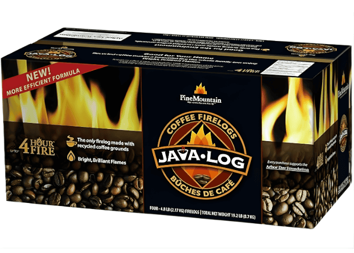 Unique Gifts That Start With the letter J - Java Log - Recycled Coffee Grounds Fire Logs