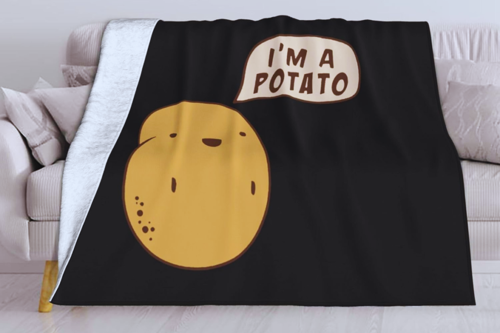 "I'm A Potato" Ultra-Soft Fleece Blanket  