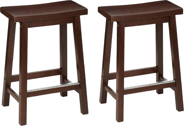 Amazon Basics Wood Saddle Stools