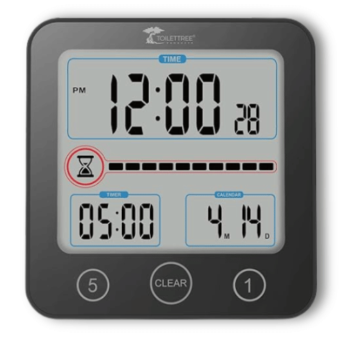ToiletTree Products Waterproof Shower Clock