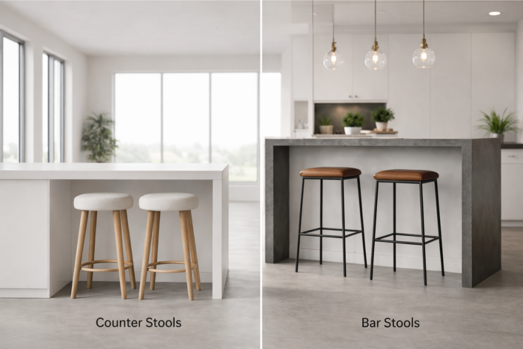 Bar stool vs counter stool