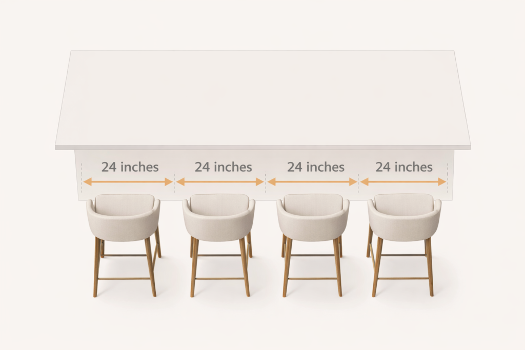 Top down 24 inch spacing diagram