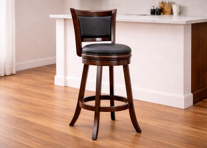 wooden swivel bar stool with back traditional kitchen island seating