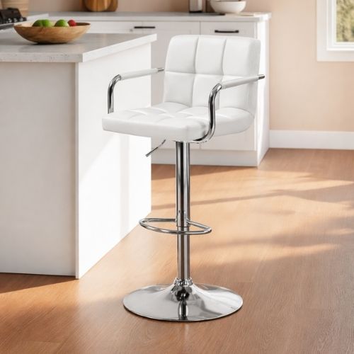 adjustable hydraulic bar stool with back white modern kitchen island